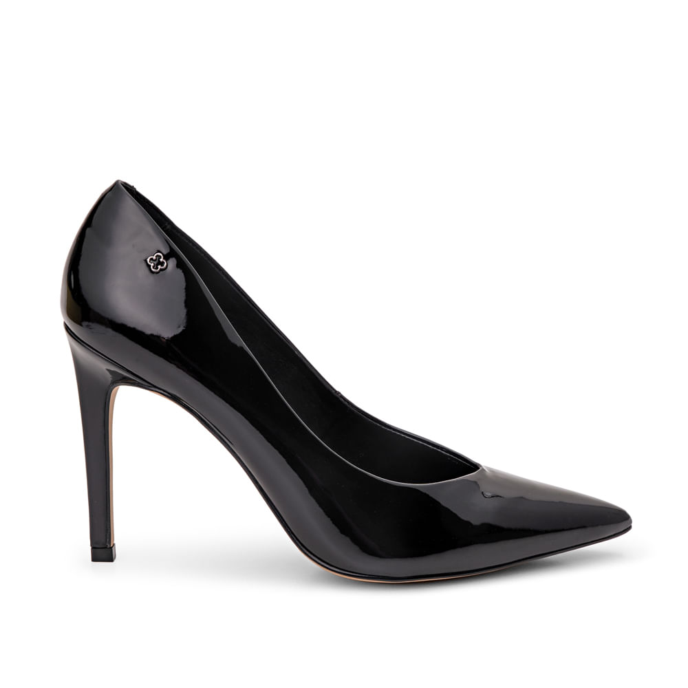Scarpin Salto Alto Verniz Preto