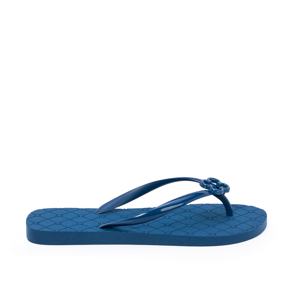 Chinelo de Dedo Monograma Azul Denim