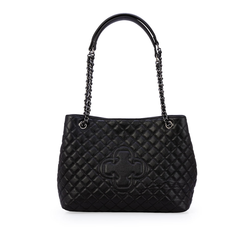 Bolsa Carina Matelassê Hobo Couro Preta