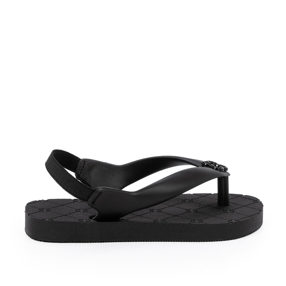 Chinelo De Dedo Infantil Monograma Preto Injetado