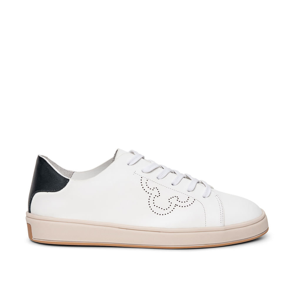 Tênis Couro Casual Branco