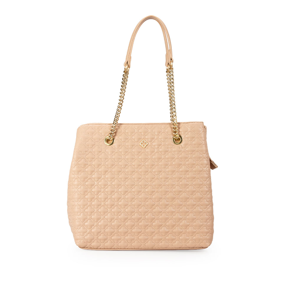 Bolsa Matelassê Shopper Nude Seda