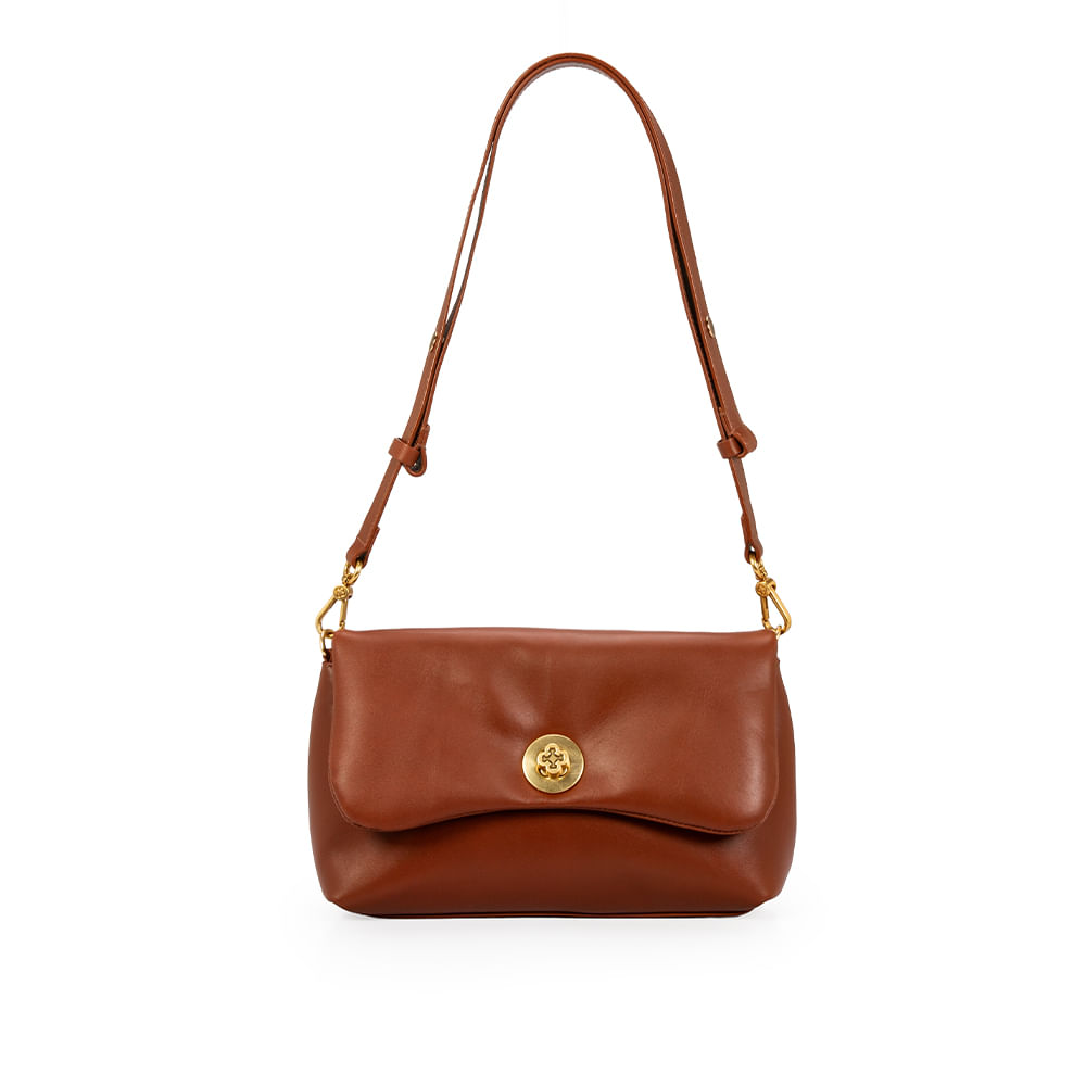 Bolsa Couro Caramelo Shoulder