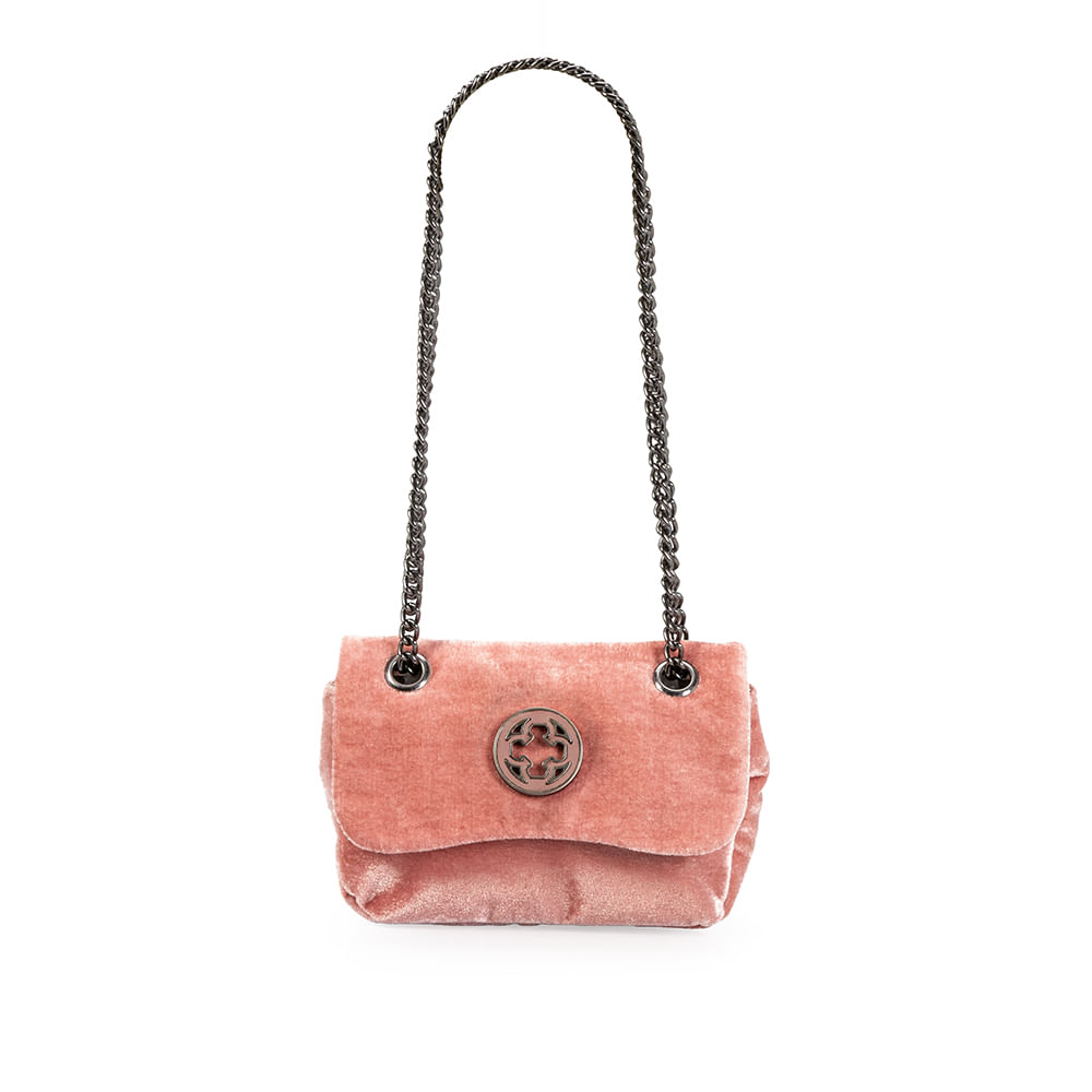 Bolsa Mini Olívia Veludo Rose Mocha