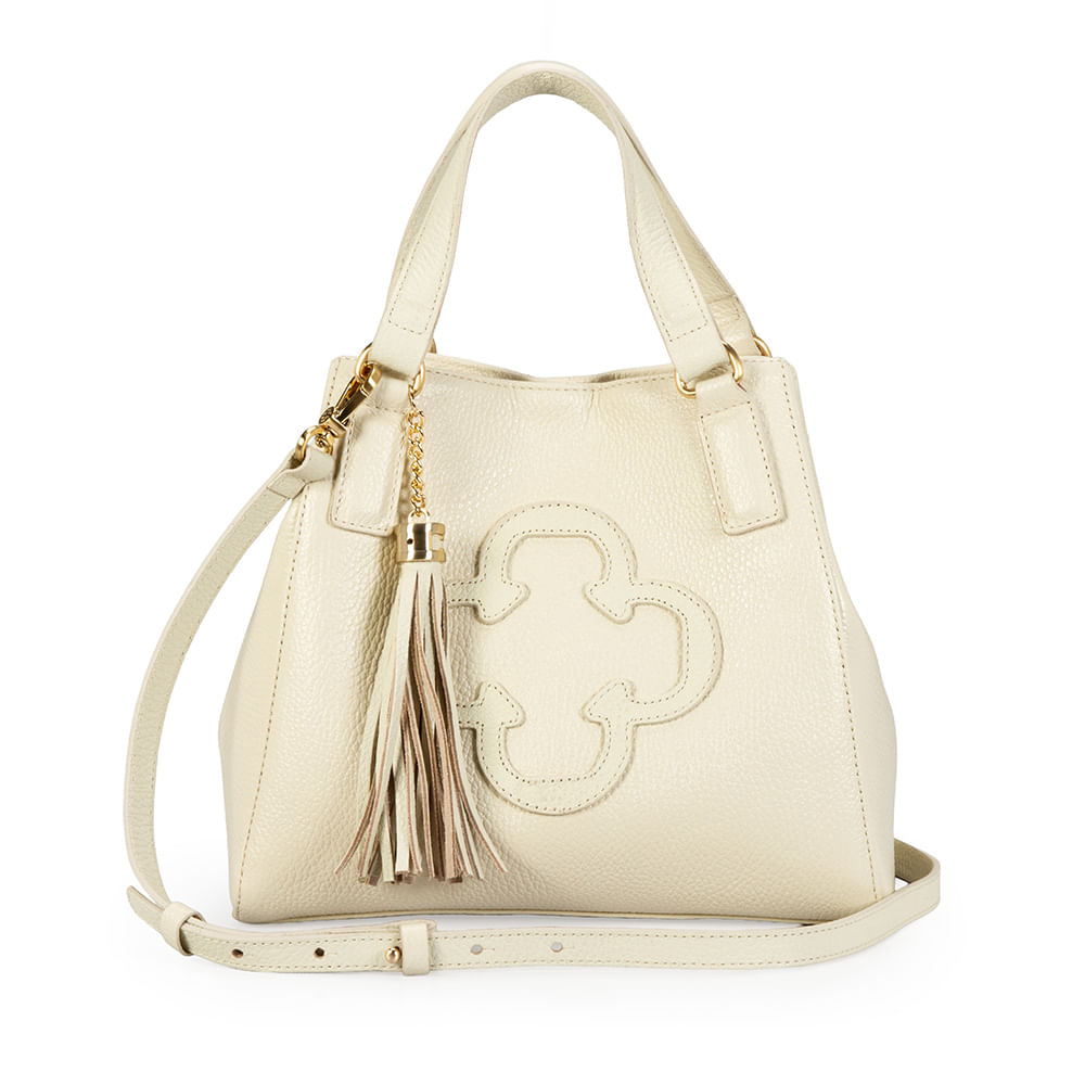 Bolsa Tote Couro Branco Duna