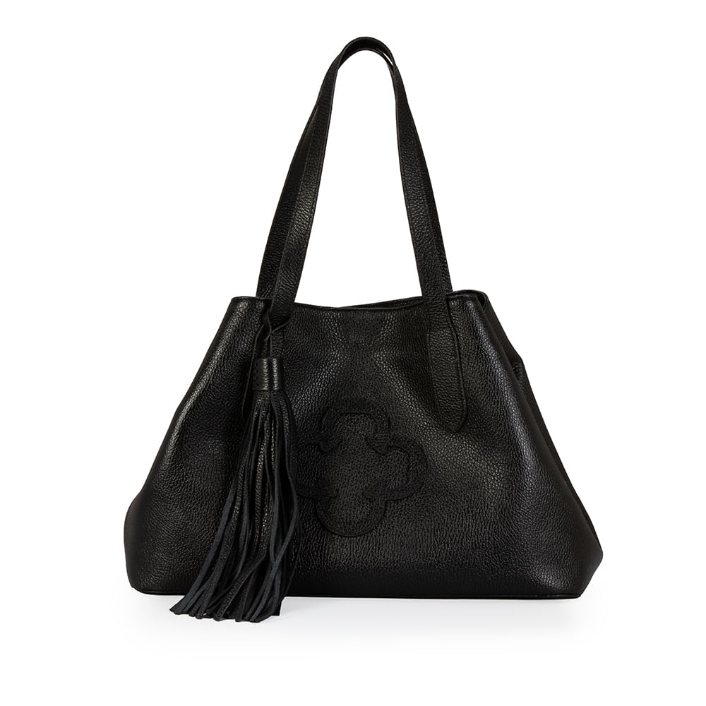 Bolsa Shopper Couro Preta