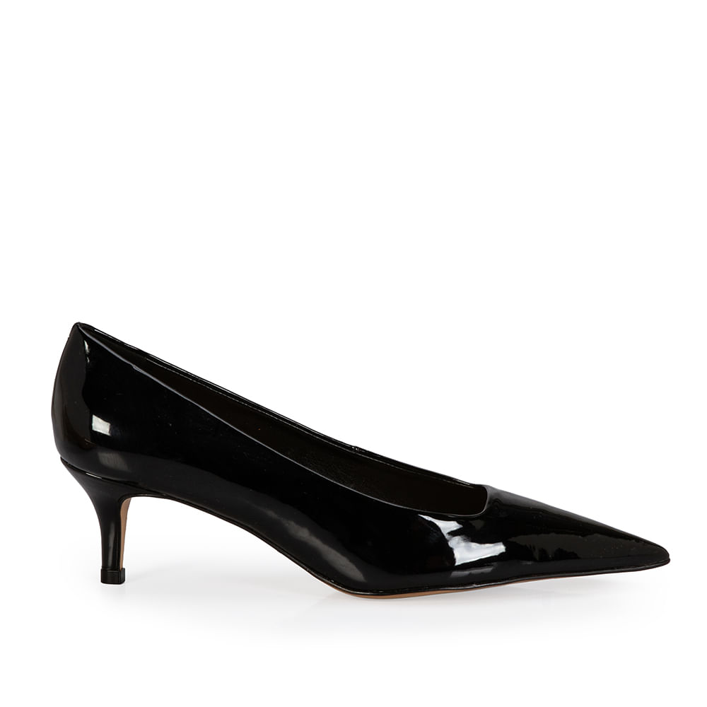 Scarpin Salto Médio Verniz Preto
