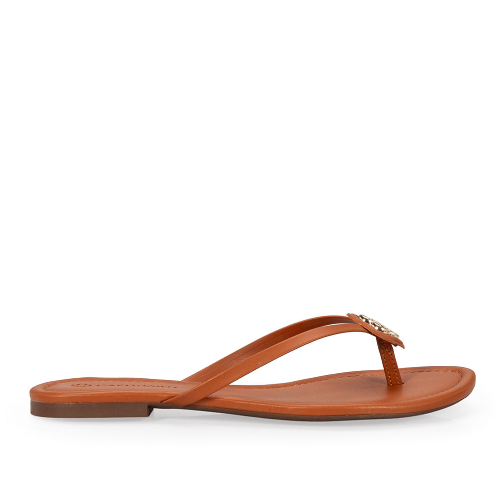 Chinelo Rasteiro Caramelo